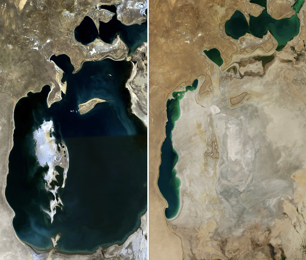 Aral Sea shrinking